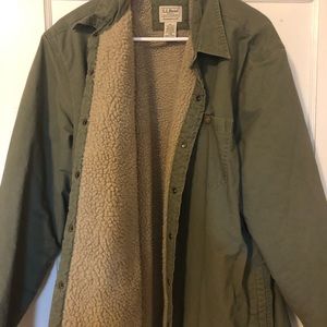 Men's 1912 Heritage Lined Shirt Jacket, Large. Olive Green